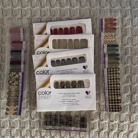 15 Color Street Nail Polish Strips Collection - Red, Black, Gold, Green all new - Picture 1 of 16